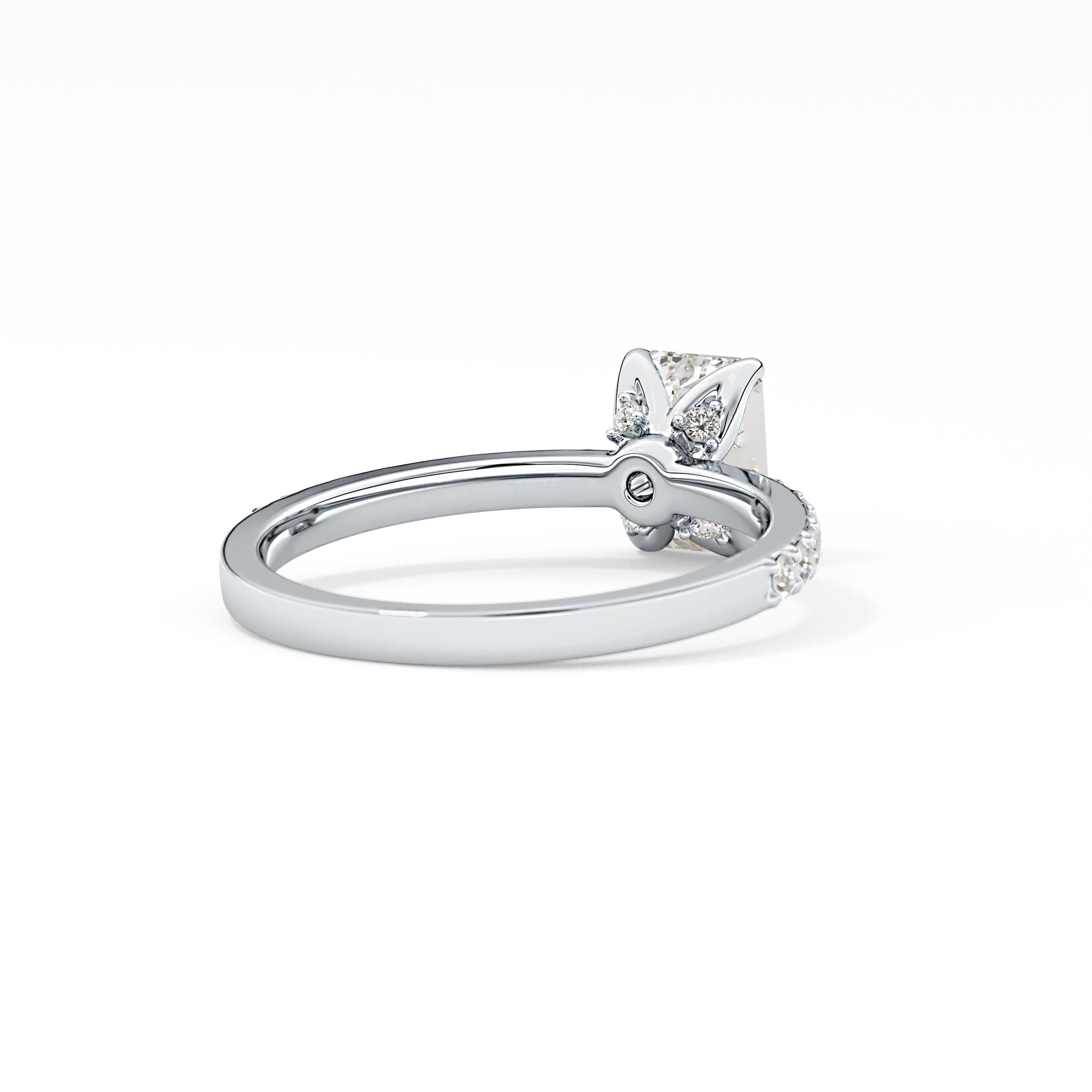 Emerald Pave Lab Grown Diamond Engagement Ring
