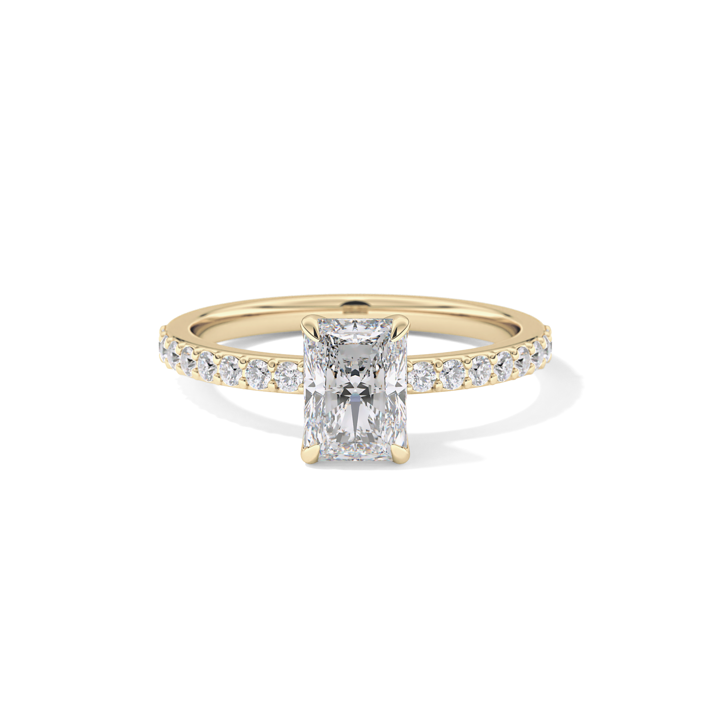 Radiant Pave Lab Grown Diamond Engagement Ring