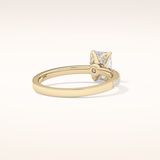 1.21 CT Radiant Shaped Pave Moissanite Engagement Ring