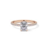 Radiant Pave Lab Grown Diamond Engagement Ring