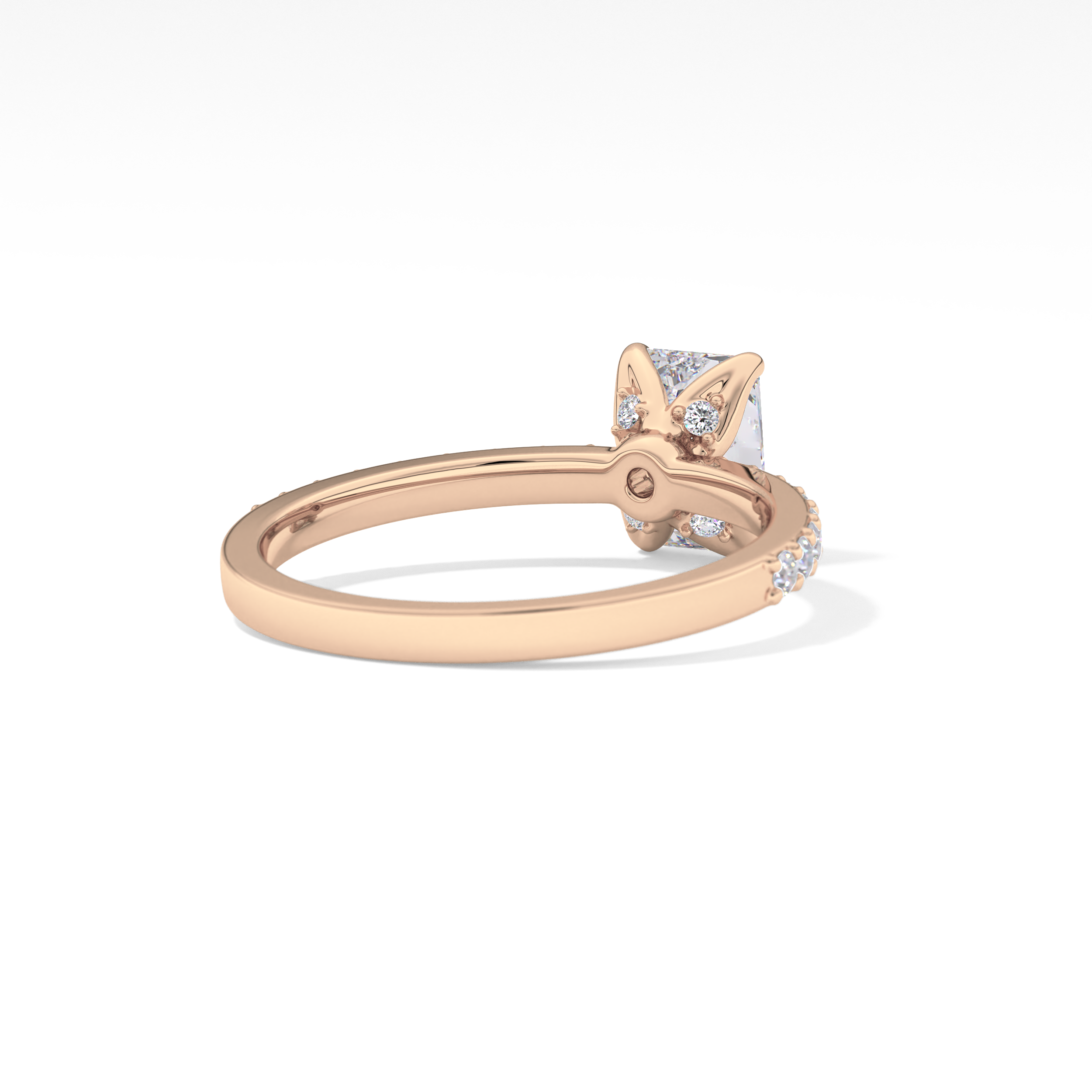 Radiant Pave Lab Grown Diamond Engagement Ring