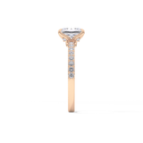 Radiant Pave Lab Grown Diamond Engagement Ring