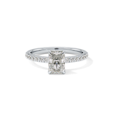 Radiant Pave Lab Grown Diamond Engagement Ring