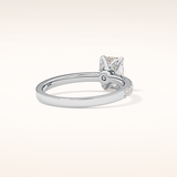 1.21 CT Radiant Shaped Pave Moissanite Engagement Ring