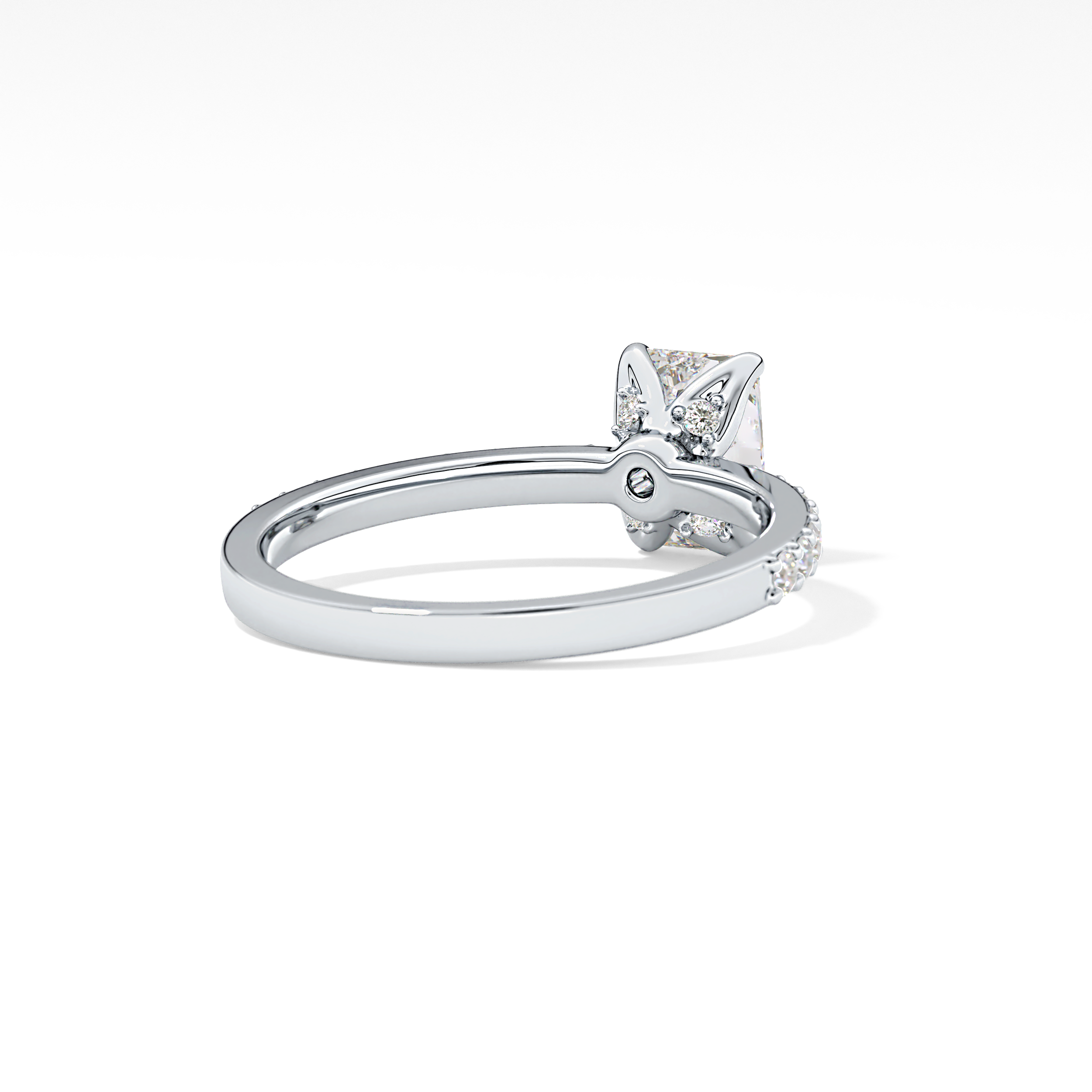 Radiant Pave Lab Grown Diamond Engagement Ring