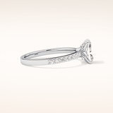 1.21 CT Radiant Shaped Pave Moissanite Engagement Ring