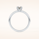 1.21 CT Radiant Shaped Pave Moissanite Engagement Ring