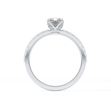 Radiant Pave Lab Grown Diamond Engagement Ring