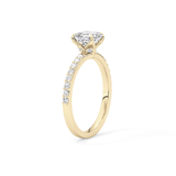Asscher Pave Lab Grown Diamond Engagement Ring