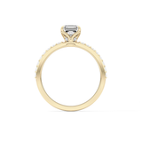 Asscher Pave Lab Grown Diamond Engagement Ring