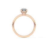 Asscher Pave Lab Grown Diamond Engagement Ring