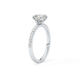 Asscher Pave Lab Grown Diamond Engagement Ring