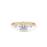 Round Three Stone Lab Grown Diamond Engagement Ring