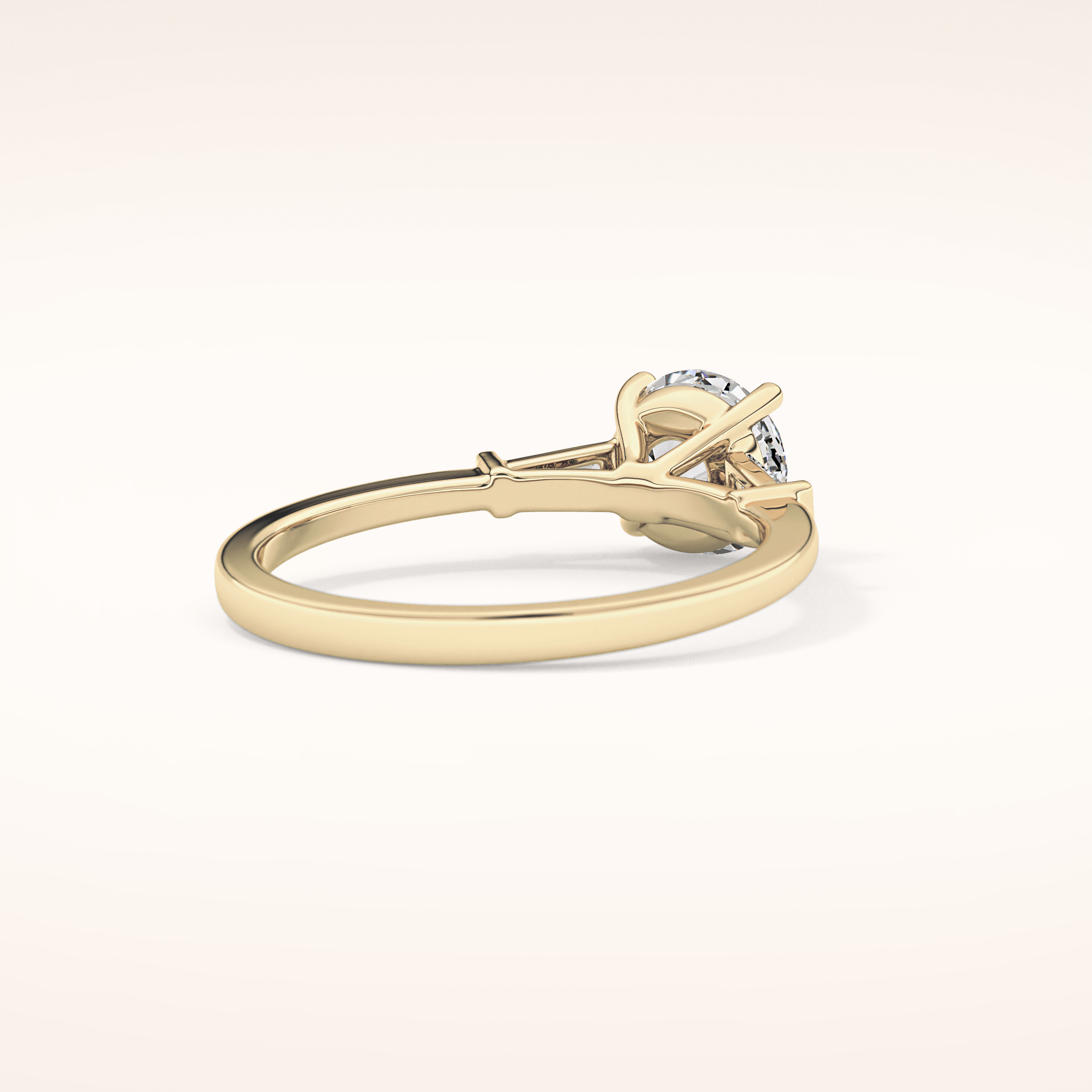 1.03 CT Round Shaped Three Stone Moissanite Engagement Ring