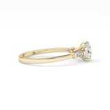 Round Three Stone Lab Grown Diamond Engagement Ring