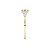 Round Three Stone Lab Grown Diamond Engagement Ring