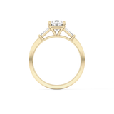 Round Three Stone Lab Grown Diamond Engagement Ring