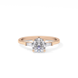 Round Three Stone Lab Grown Diamond Engagement Ring