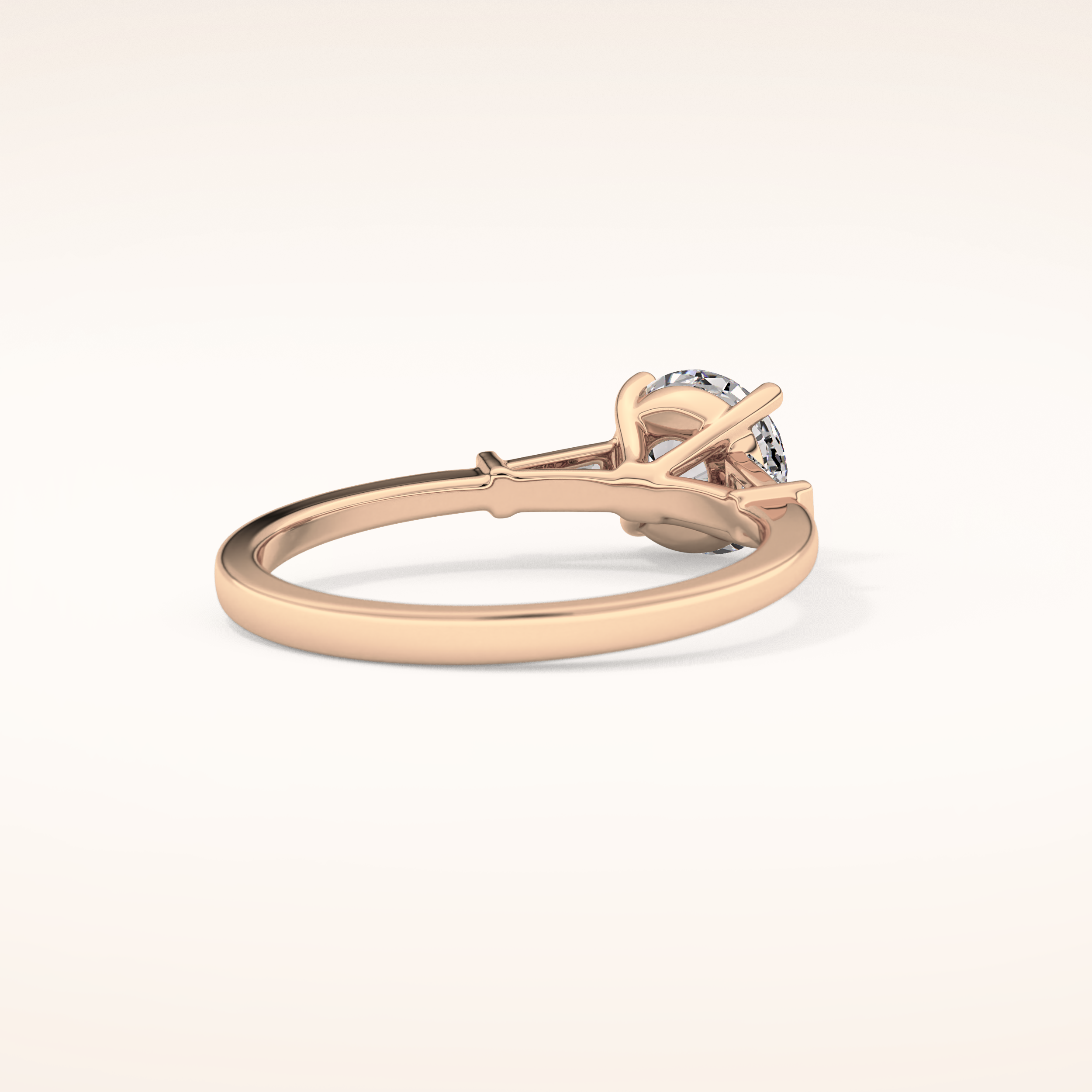1.03 CT Round Shaped Three Stone Moissanite Engagement Ring