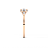 Round Three Stone Lab Grown Diamond Engagement Ring