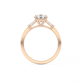 Round Three Stone Lab Grown Diamond Engagement Ring