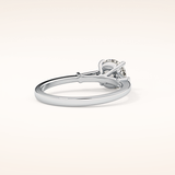 1.03 CT Round Shaped Three Stone Moissanite Engagement Ring