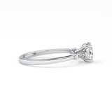 Round Three Stone Lab Grown Diamond Engagement Ring