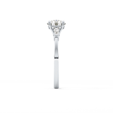 Round Three Stone Lab Grown Diamond Engagement Ring