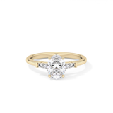 Oval Three Stone Lab Grown Diamond Engagement Ring