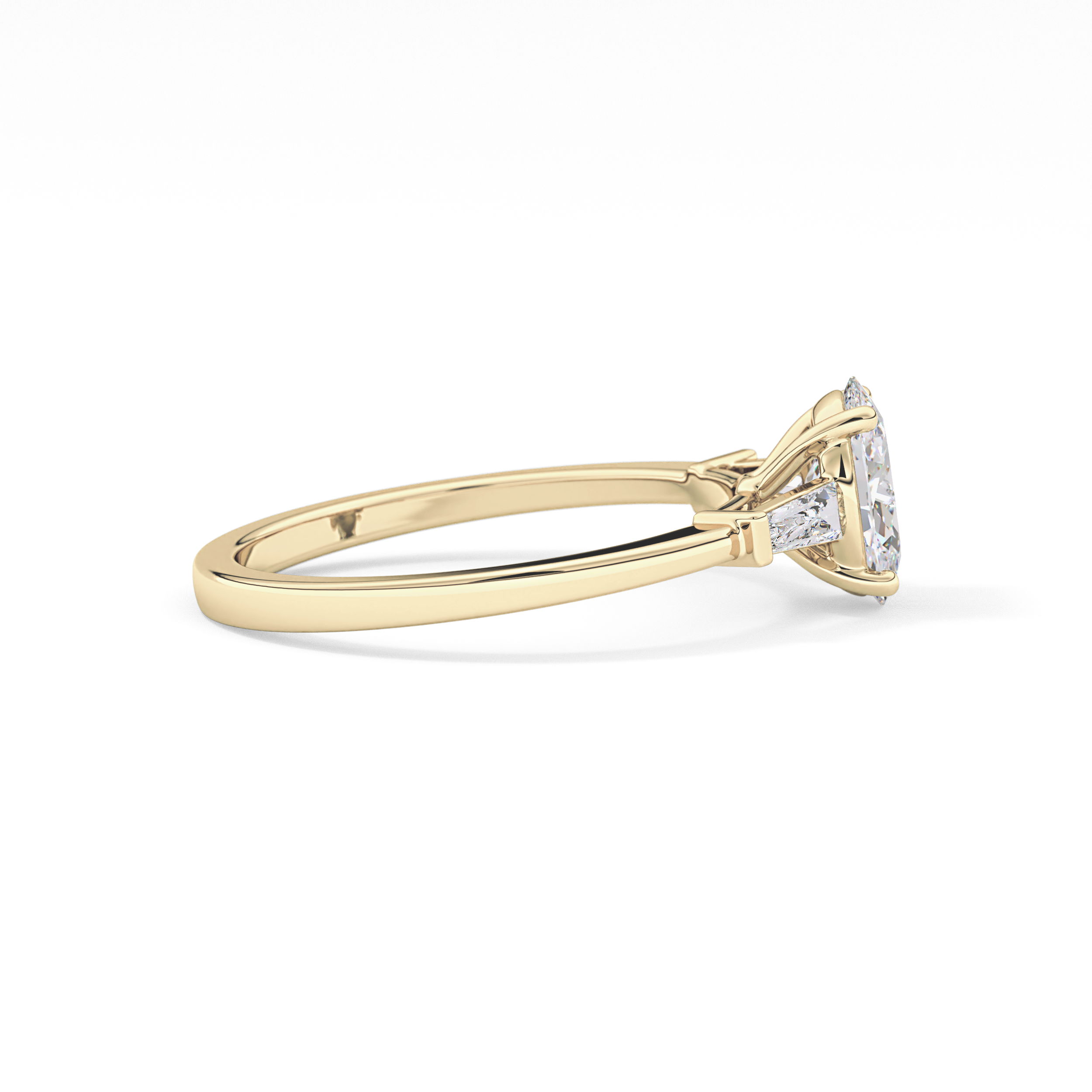 Oval Three Stone Lab Grown Diamond Engagement Ring