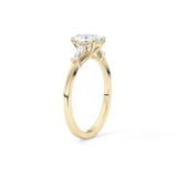 Oval Three Stone Lab Grown Diamond Engagement Ring