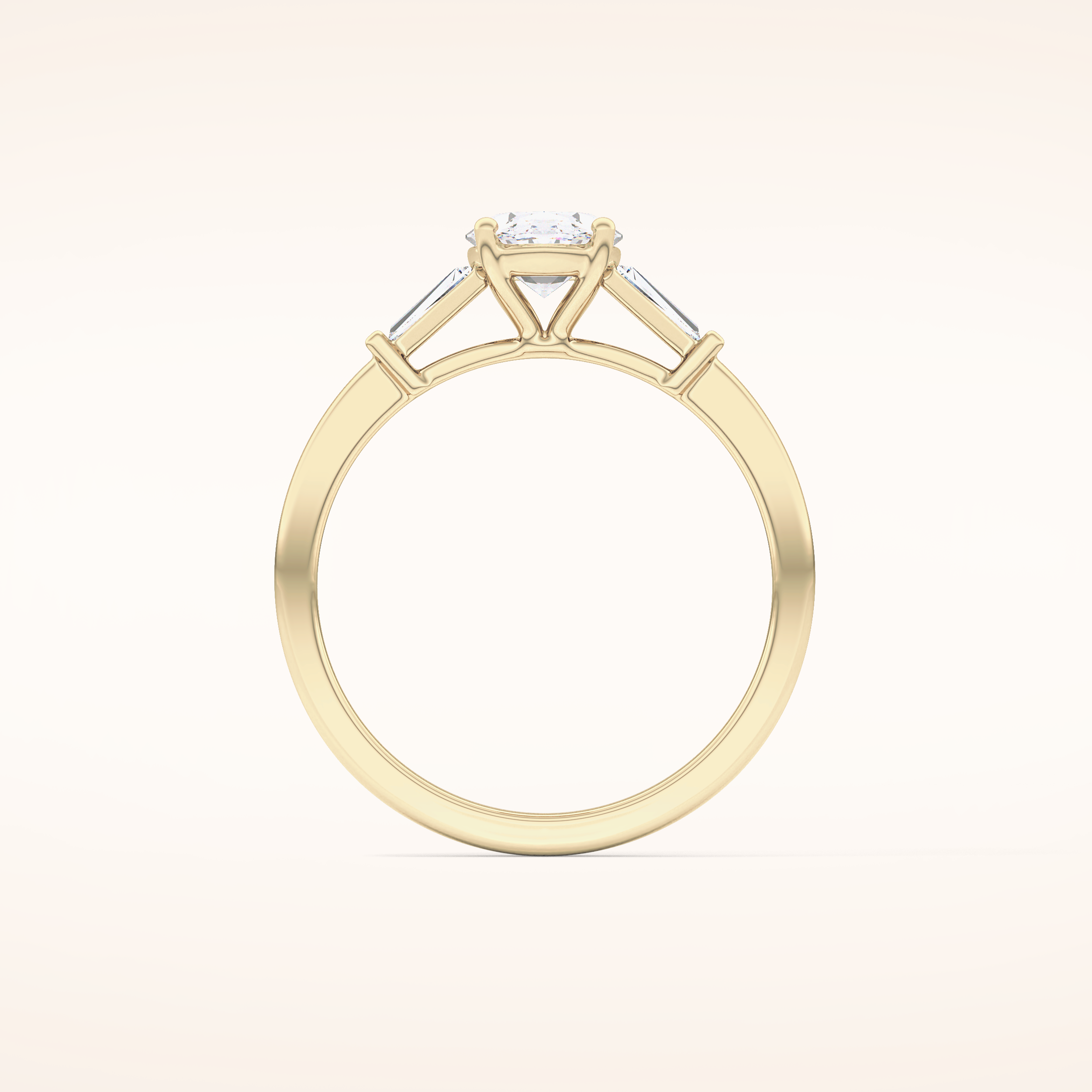 0.83 CT Oval Shaped Three Stone Moissanite Engagement Ring