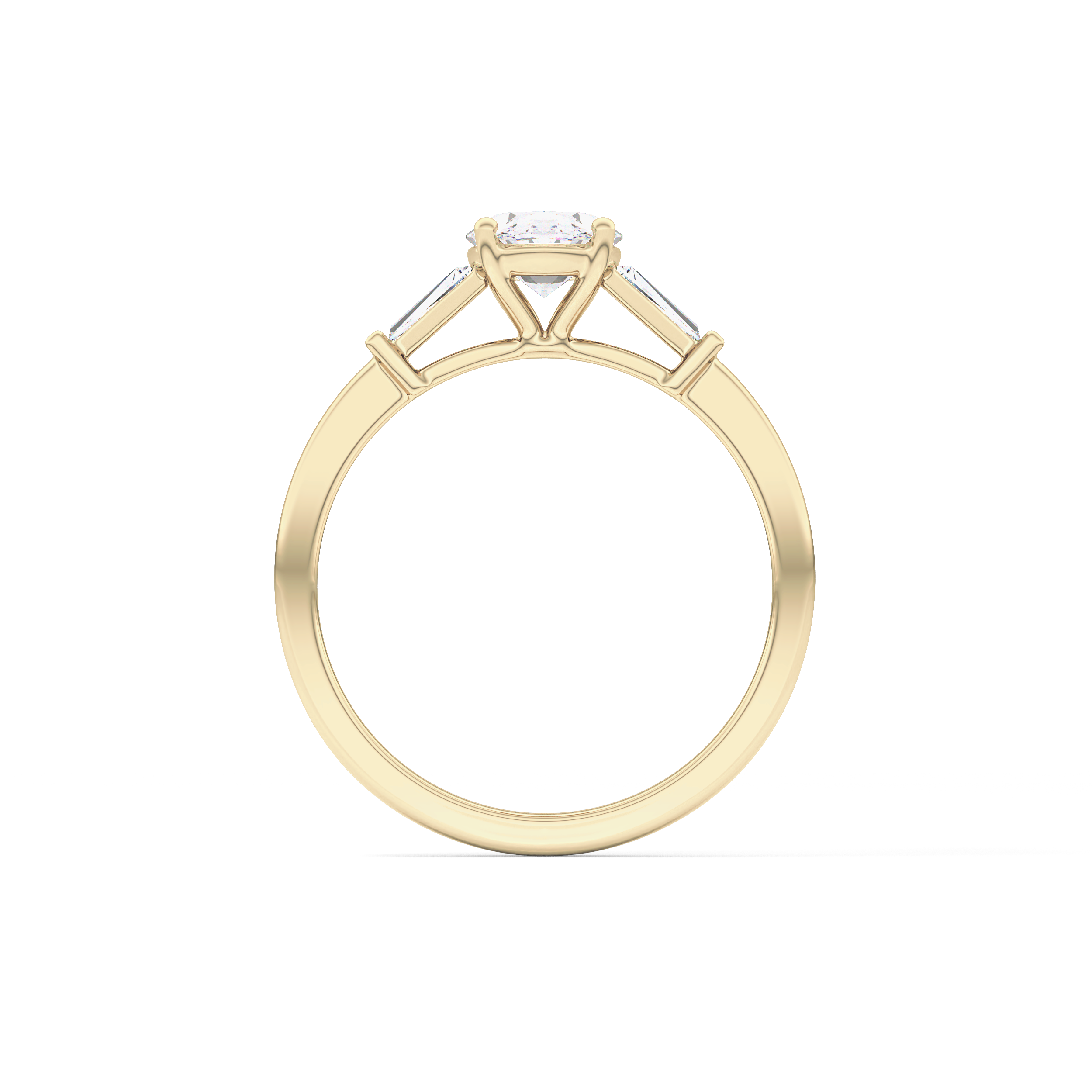 Oval Three Stone Lab Grown Diamond Engagement Ring