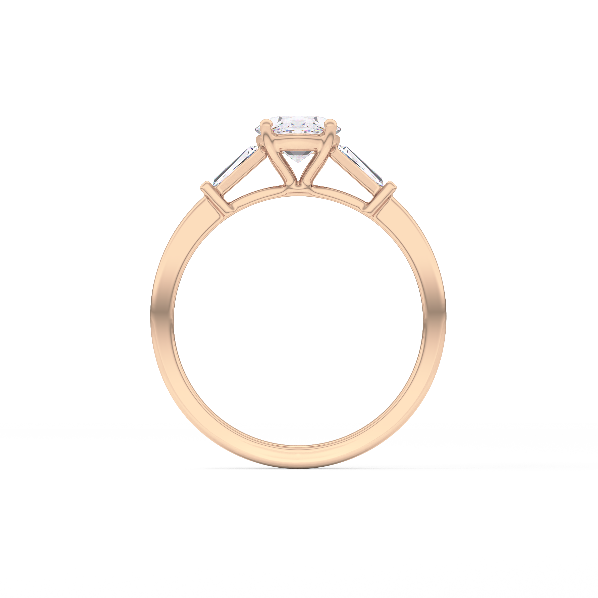 Oval Three Stone Lab Grown Diamond Engagement Ring