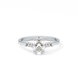 Oval Three Stone Lab Grown Diamond Engagement Ring