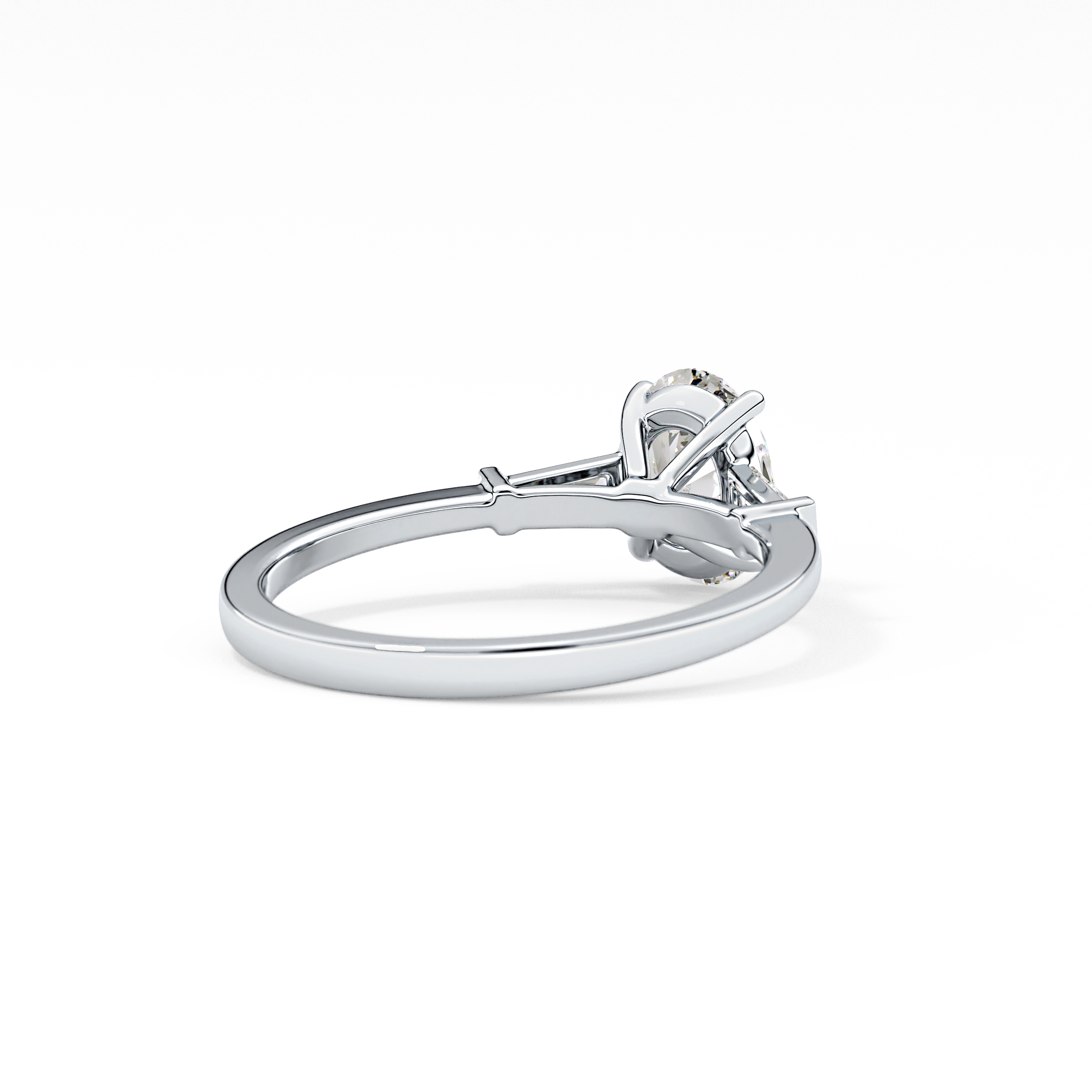 Oval Three Stone Lab Grown Diamond Engagement Ring