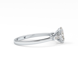 Oval Three Stone Lab Grown Diamond Engagement Ring