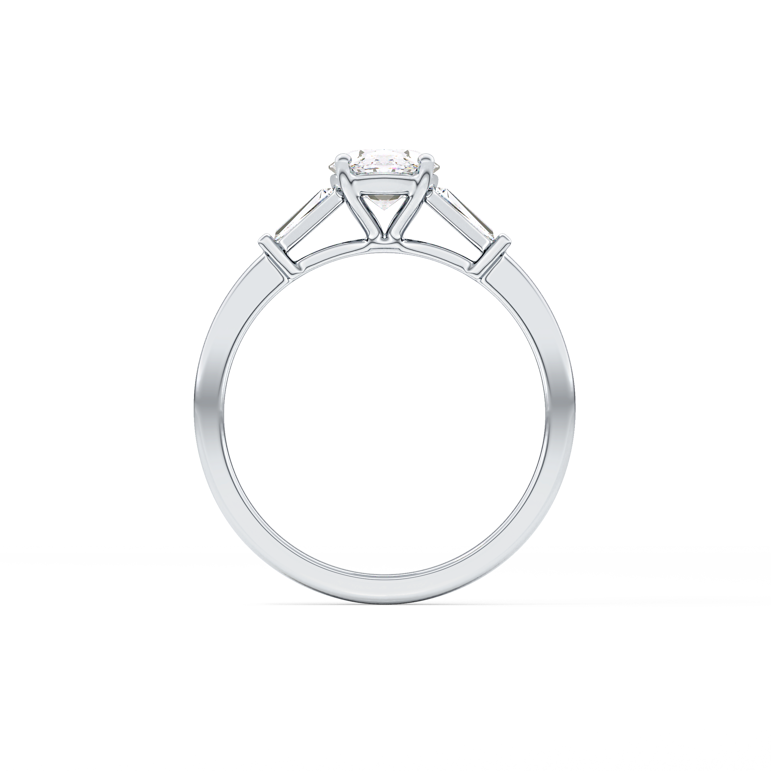 Oval Three Stone Lab Grown Diamond Engagement Ring