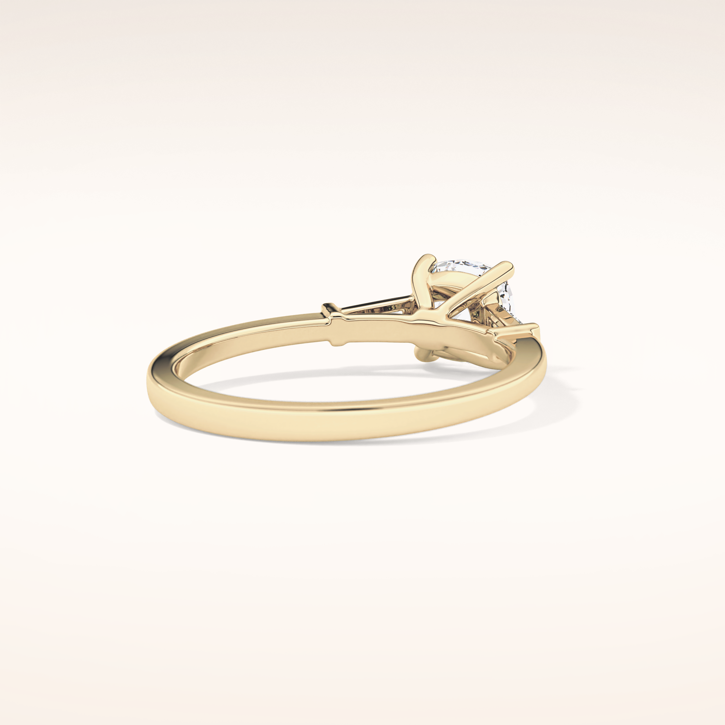 0.74 CT Cushion Shaped Three Stone Moissanite Engagement Ring