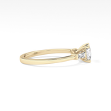 Cushion Three Stone Lab Grown Diamond Engagement Ring