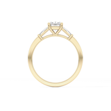Cushion Three Stone Lab Grown Diamond Engagement Ring