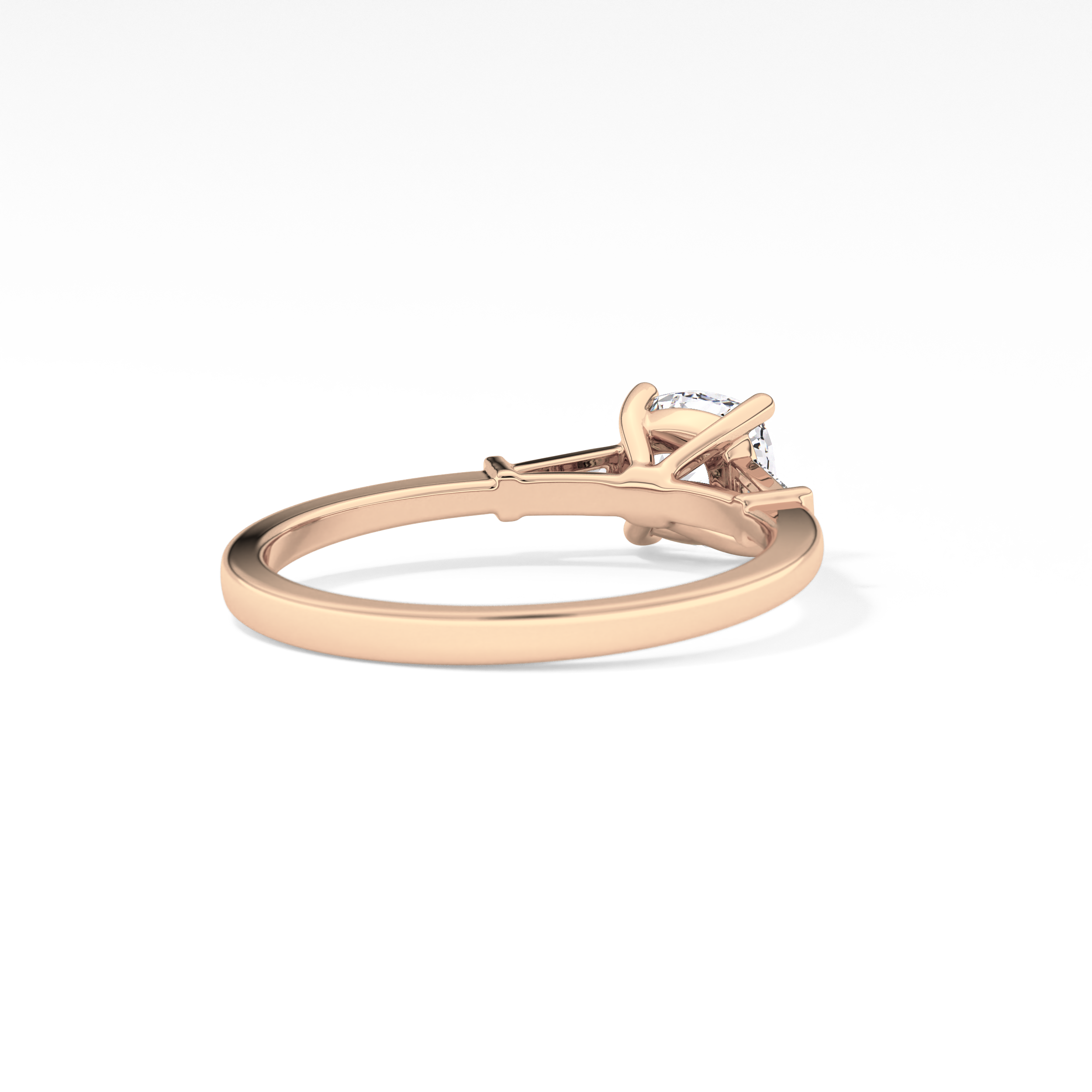 Cushion Three Stone Lab Grown Diamond Engagement Ring
