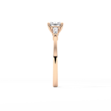 Cushion Three Stone Lab Grown Diamond Engagement Ring