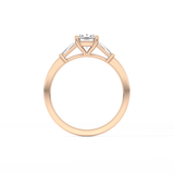 Cushion Three Stone Lab Grown Diamond Engagement Ring
