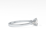 Cushion Three Stone Lab Grown Diamond Engagement Ring