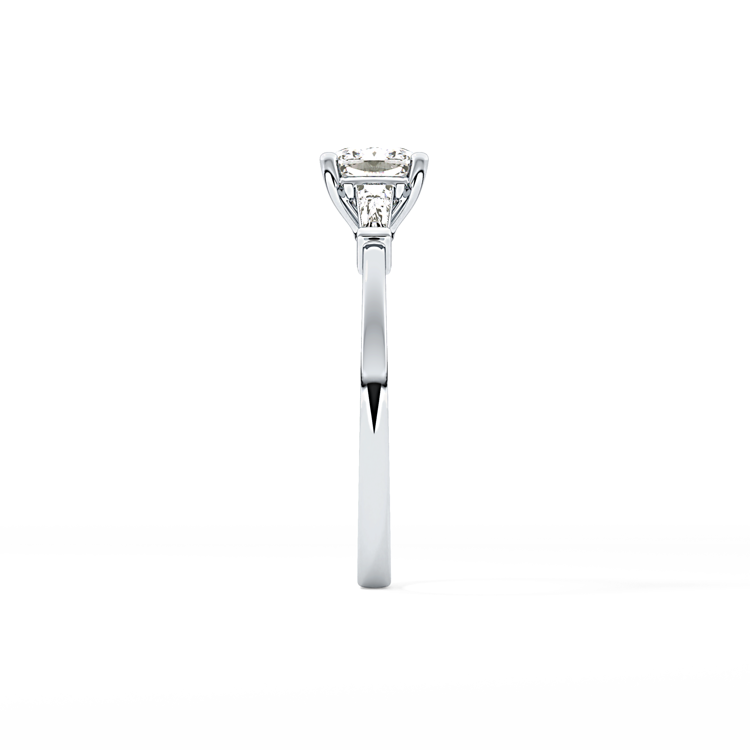 Cushion Three Stone Lab Grown Diamond Engagement Ring