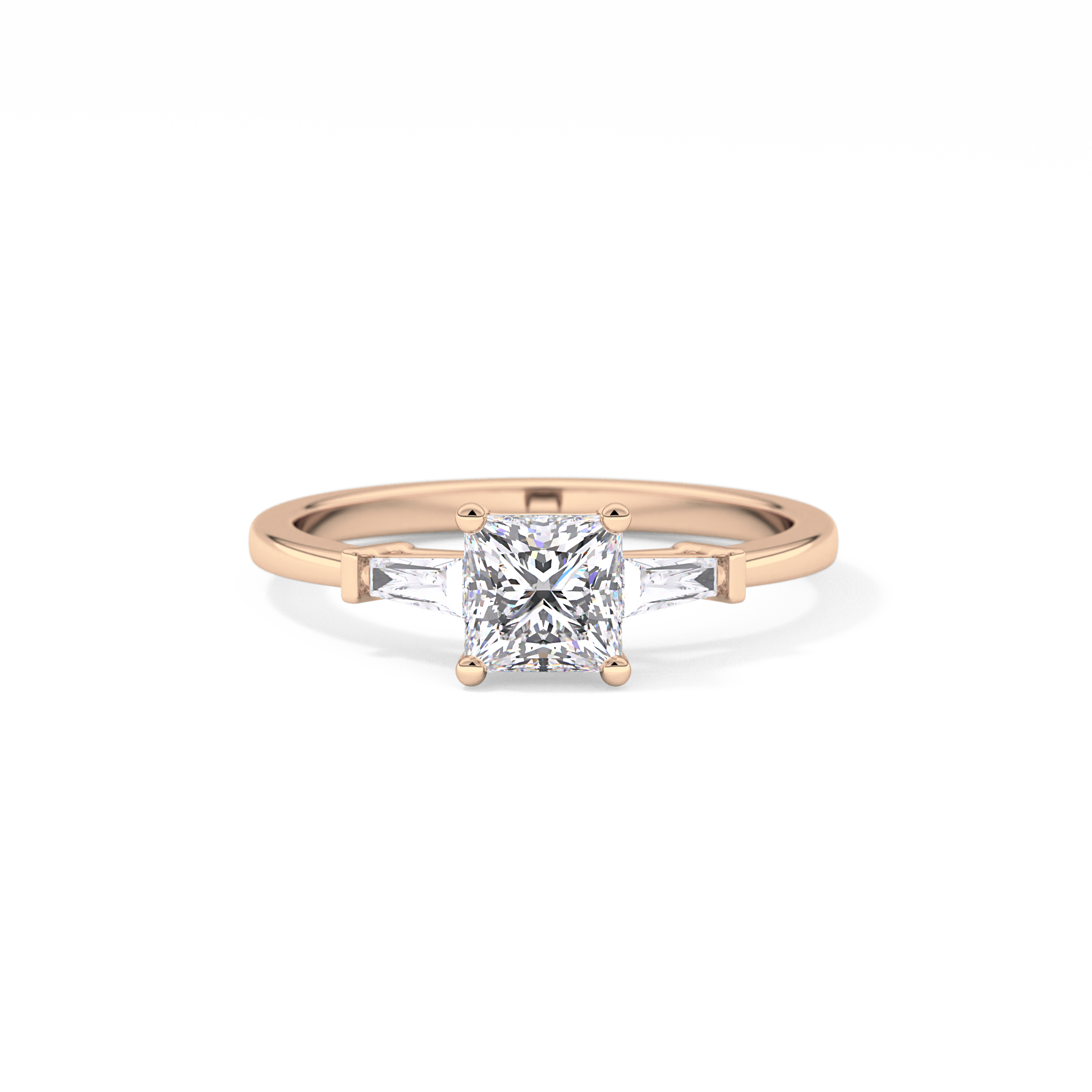 Princess Three Stone Lab Grown Diamond Engagement Ring