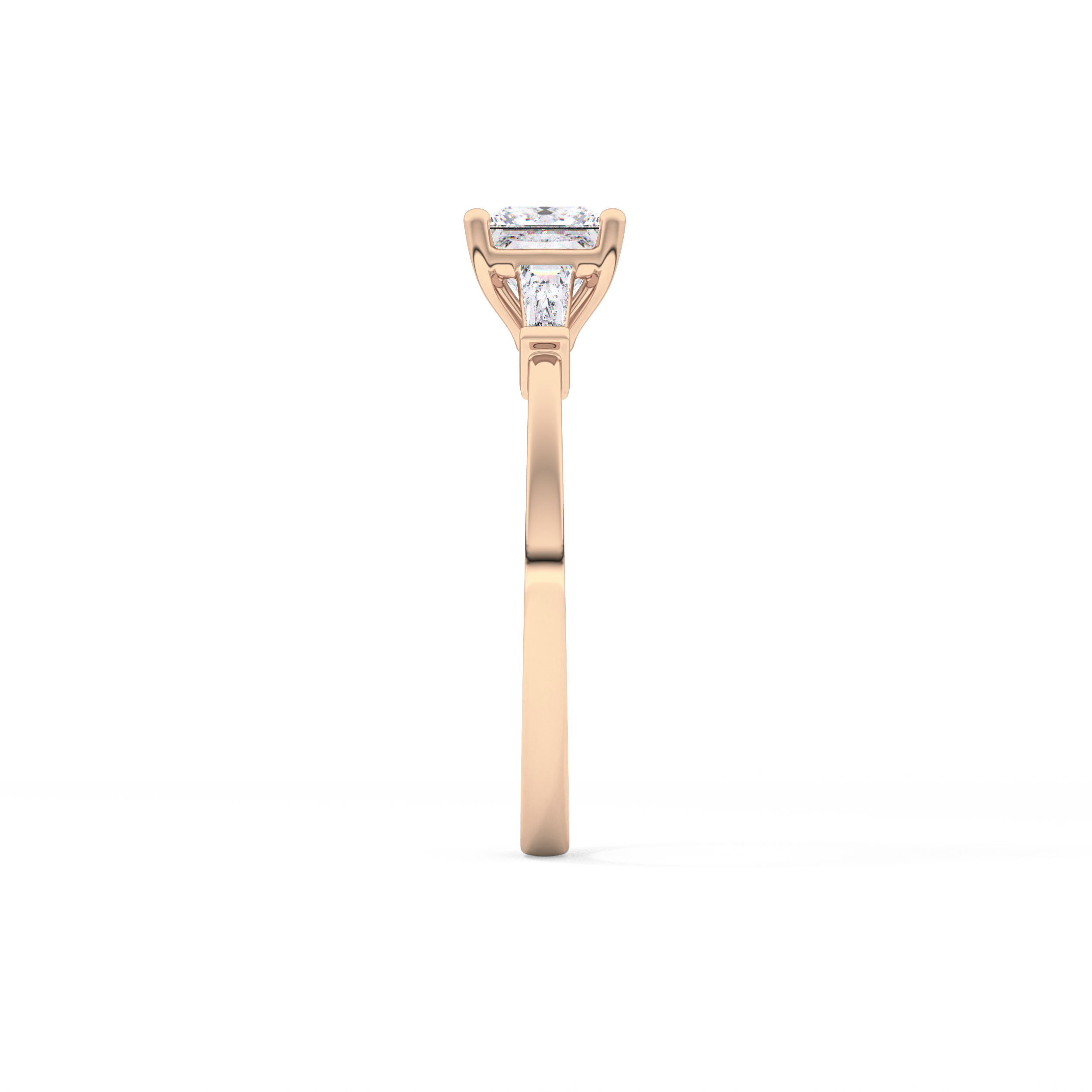 Princess Three Stone Lab Grown Diamond Engagement Ring