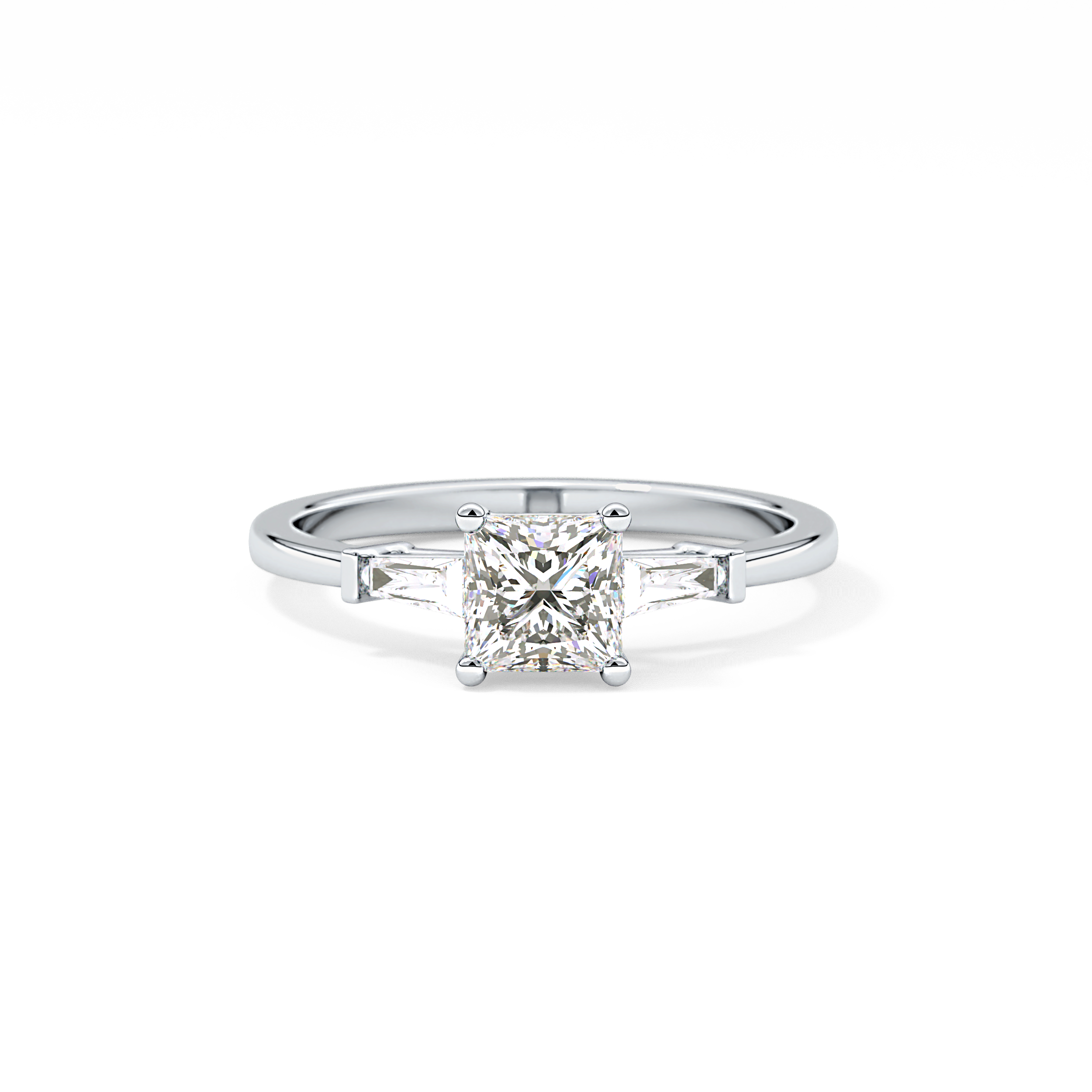 Princess Three Stone Lab Grown Diamond Engagement Ring