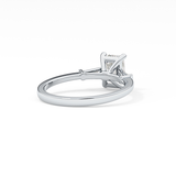 Emerald Three Stone Lab Grown Diamond Engagement Ring